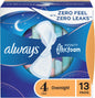 Always Infinity Flexfoam Pads For Women, Size 4, Overnight Absorbency, Unscented, 13 Count