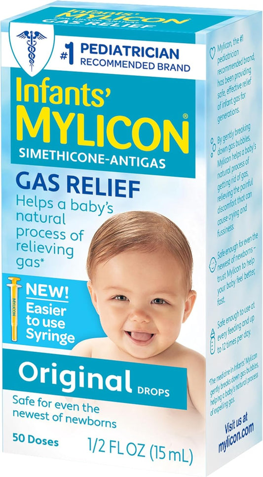 Mylicon Gas Relief Drops for Infants and Babies, Original Formula, 0.5 Fluid Ounce