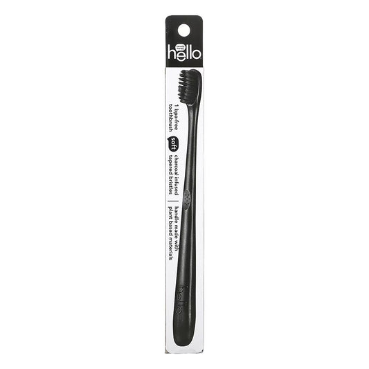 Hello Bpa Free Charcoal Bristle Toothbrush - Soft - 1Ct Black
