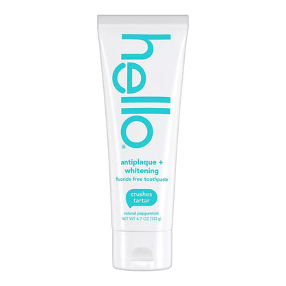 Hello Oral Care Fluoride Free Antiplaque And Whitening Toothpaste 4.7 Oz