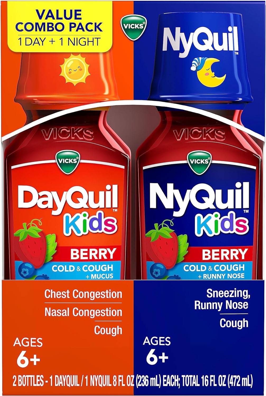 Vicks Dayquil & Nyquil Kids Combo - 16 Fl Oz