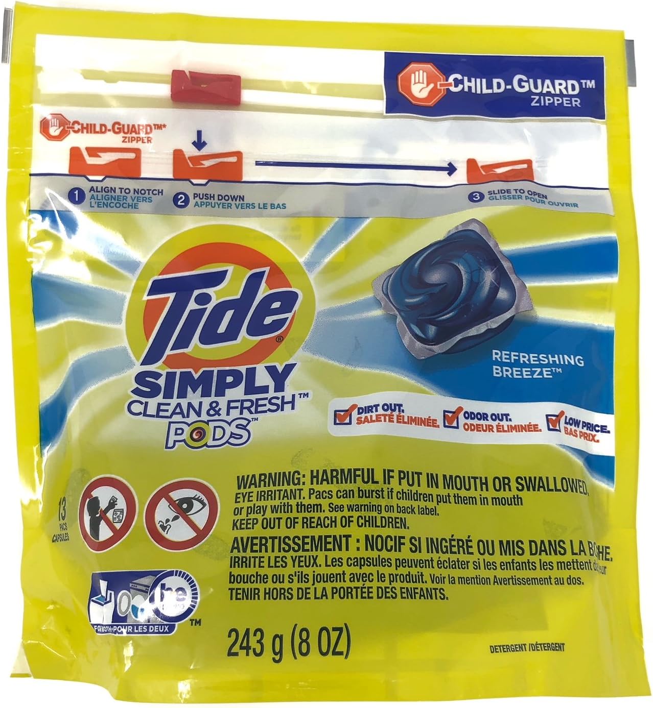 Tide Pods Simply Clean And Fresh, Refreshing Breeze, 13 Count