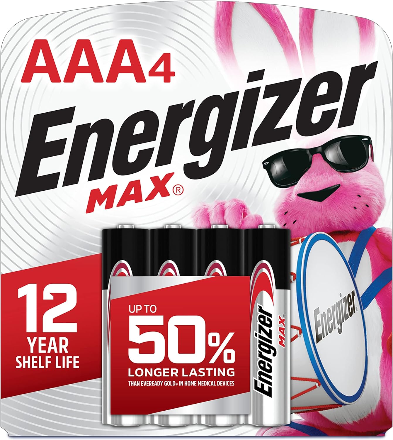 Energizer Aaa Batteries, Max Triple A Alkaline, 4 Count