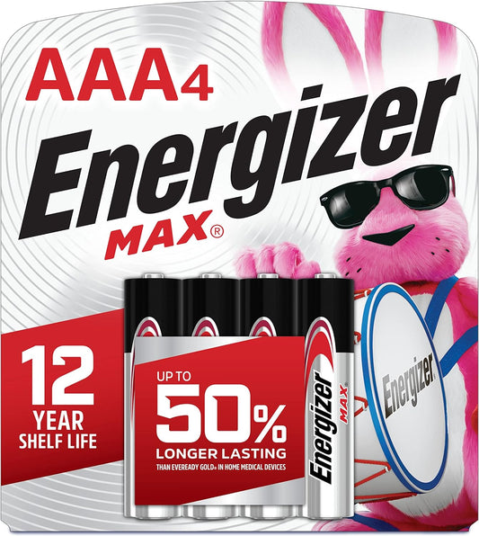 Energizer Aaa Batteries, Max Triple A Alkaline, 4 Count