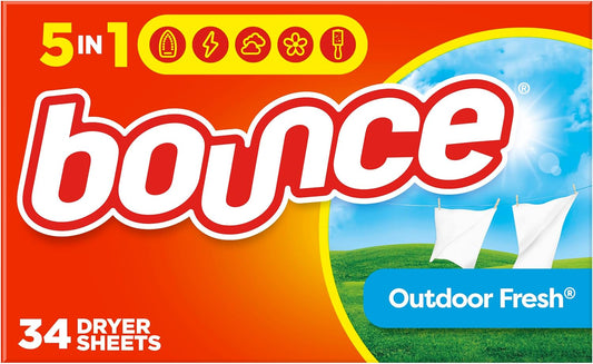 Bounce Fabrcin5423421Ic Softener Dryer Sheets, Outdoor Fresh Scent, 34 Count