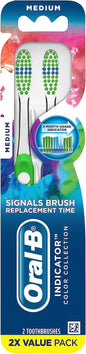 Oral-B Indicator Color Collection Toothbrushes, Medium, 2 Count