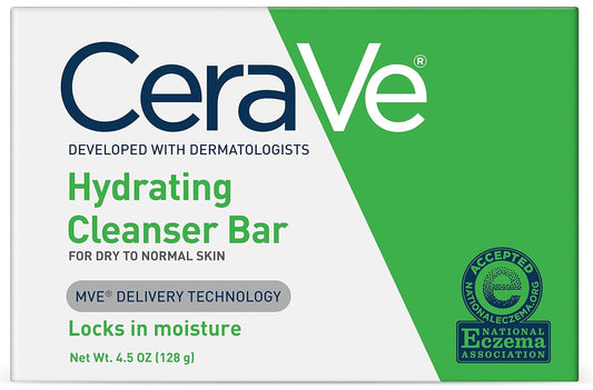 Cerave Hydrating Cleanser Bar - Soap-Free Body And Facial Cleanser , 4.5 Oz