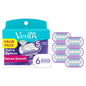 Gillette Venus Deluxe Smooth Swirl Womens Razor Blade Refills, 6 Count