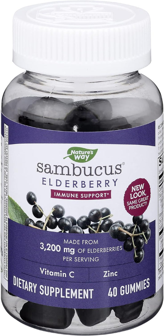 Nature'S Way Sambucus Elderberry Gummies - 40 Gummies