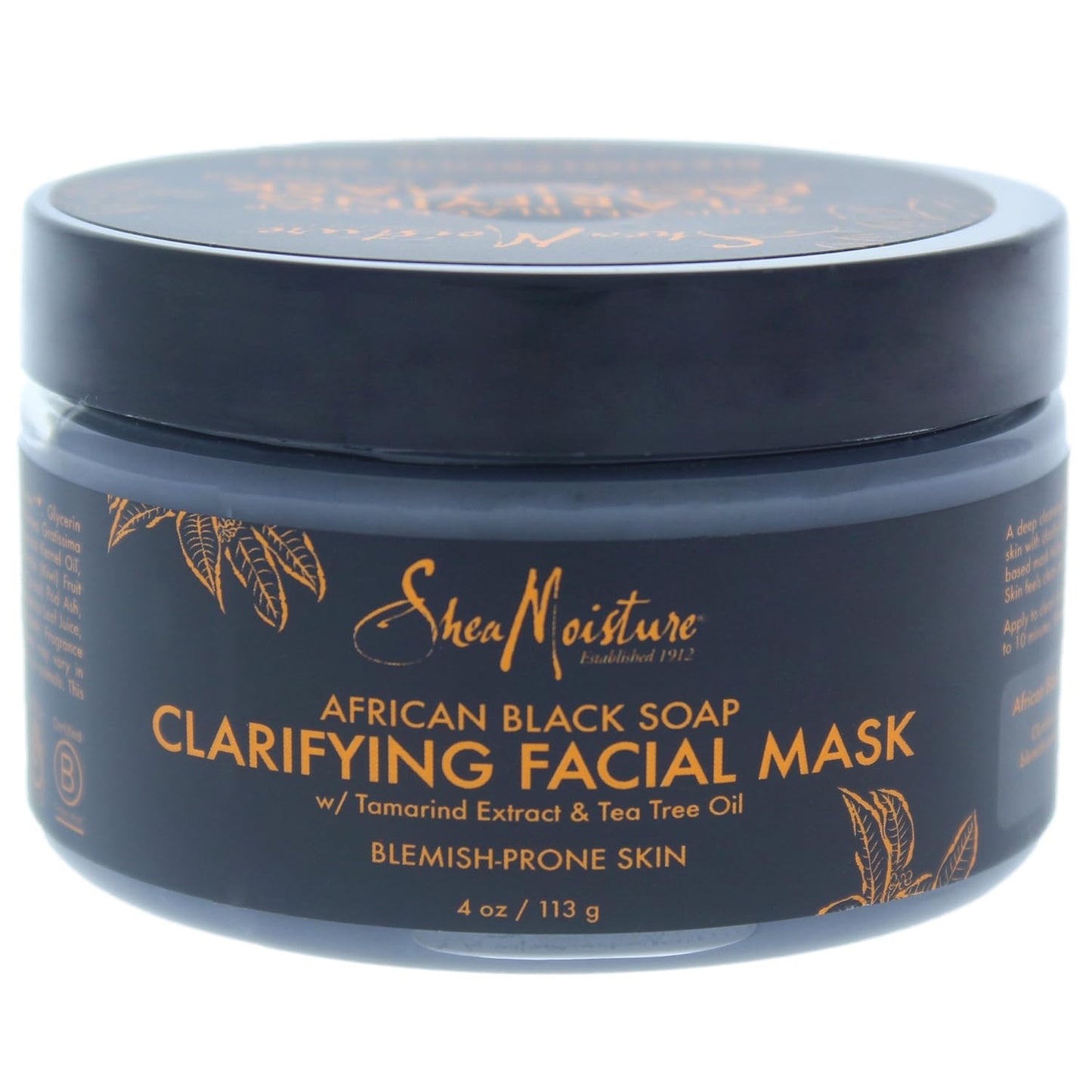 Shea Moisture African Black Soap Clarifying Facial Mask, 4 Ounce