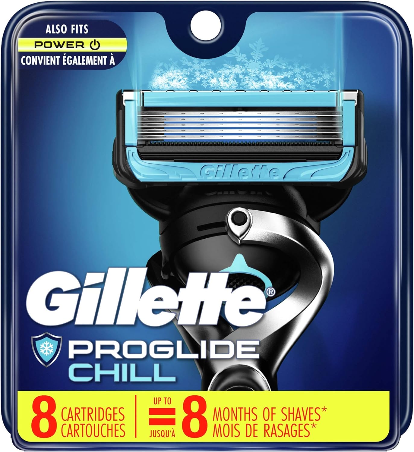 Gillette Fusion5 ProShield Chill Men's Razor Blades, 8 Blade Refills