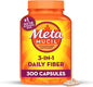Metamucil 3-In-1 Fiber Capsules, Daily Fiber Supplement For Digestive Health, 300Ct