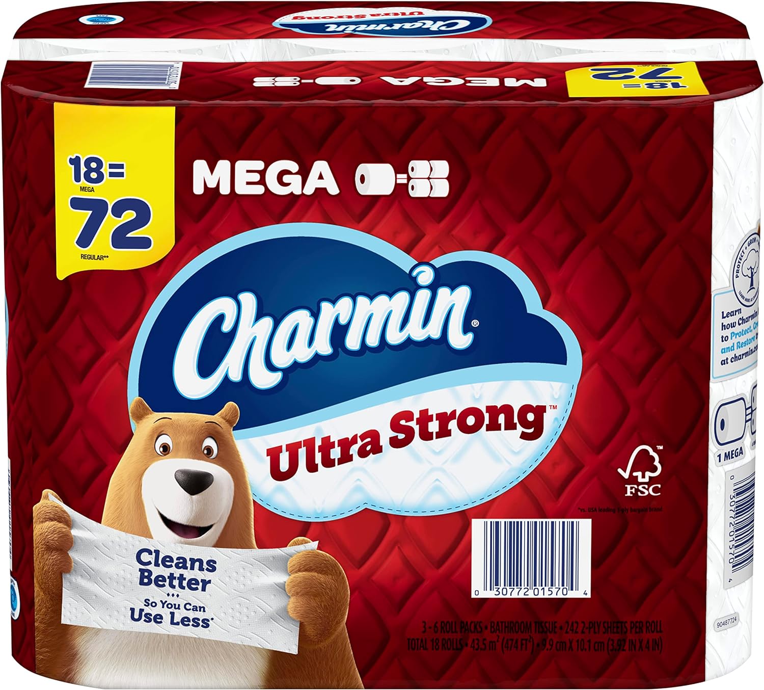 Charmin Ultra Strong Toilet Paper 18 Mega Rolls