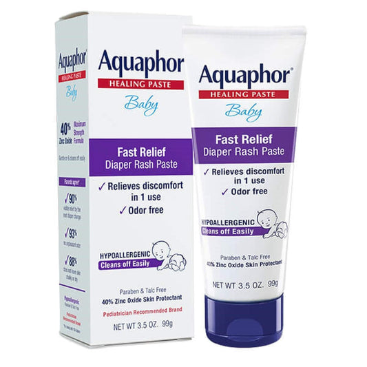 Aquaphor Baby Diaper Rash Paste - For Serious Diaper Rash and Flare-ups - 3.5 Oz