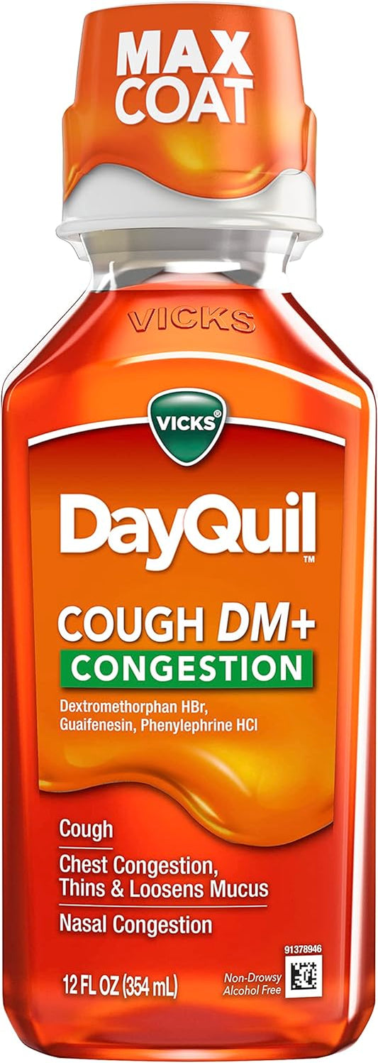 Vicks DayQui Cough DM + Congestion Relief Liquid 12 oz