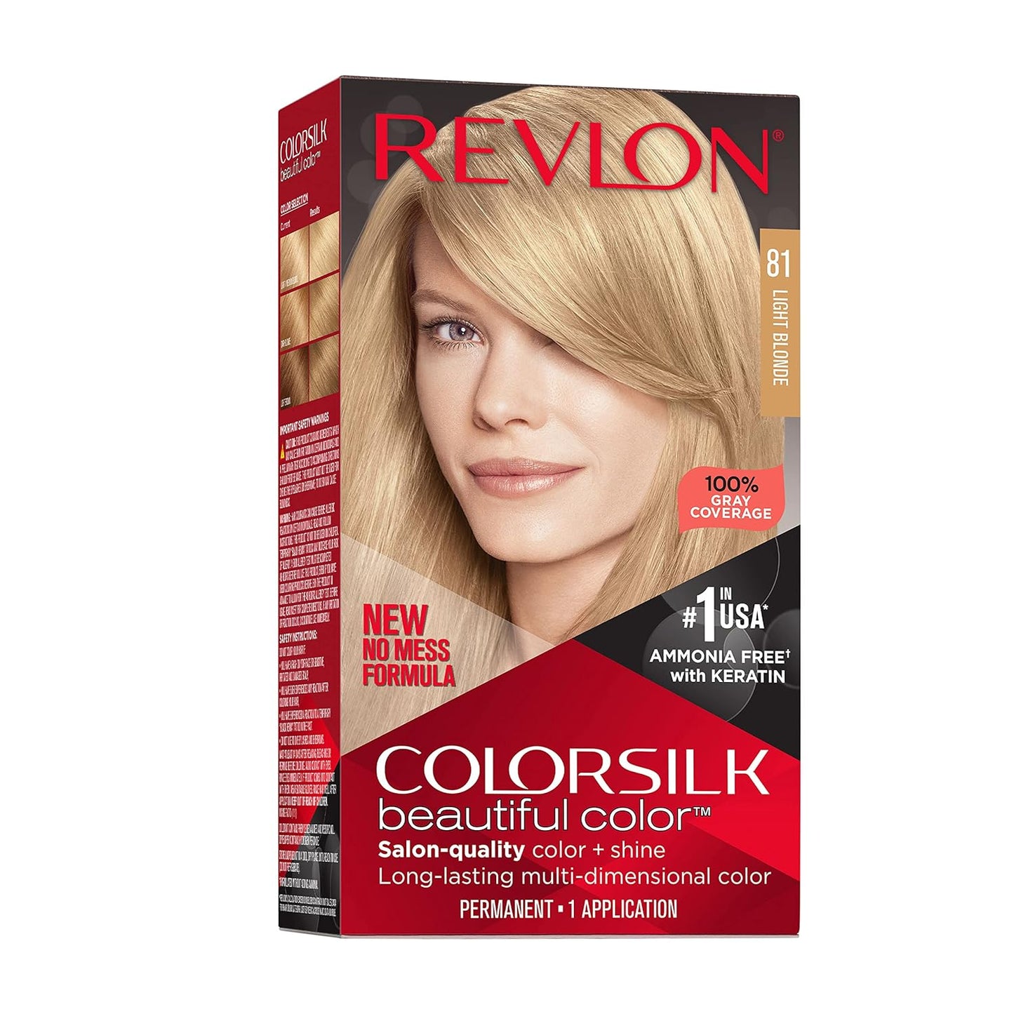 Revlon Colorsilk Beautiful Color Permanent Hair Color, Light Blonde - 4.4 Fl Oz
