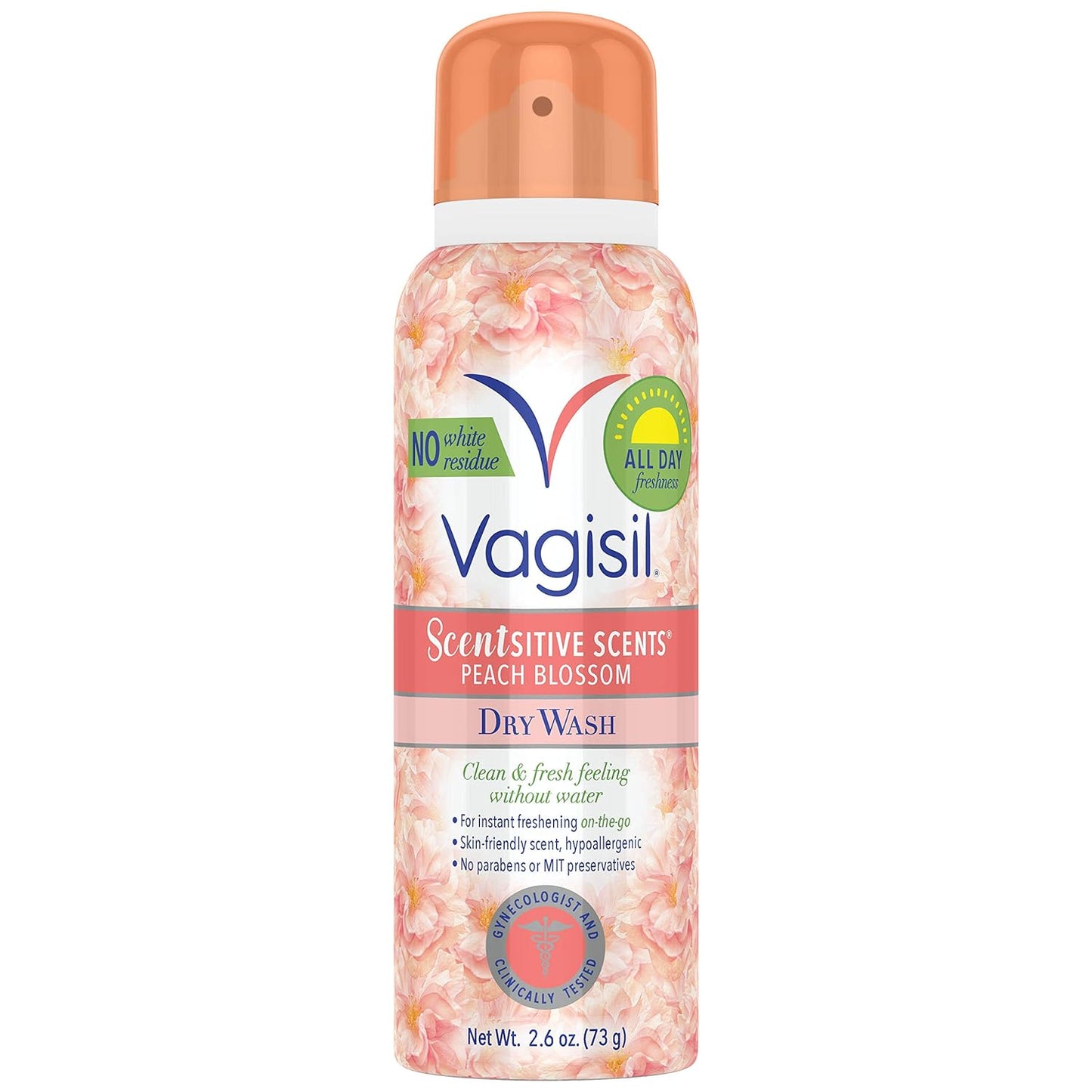 Vagisil Scentsitive Scents Feminine Dry Wash Deodorant Spray for Women, 2.6oz