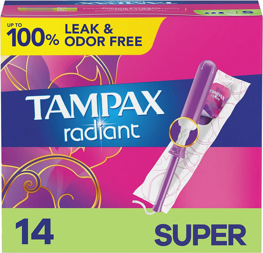 Tampax Radiant Tampons Regular Super, 14 Count
