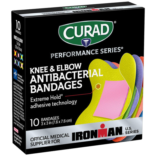 Curad Performance Series Ironman Antibacterial Bandages, 10 Ct