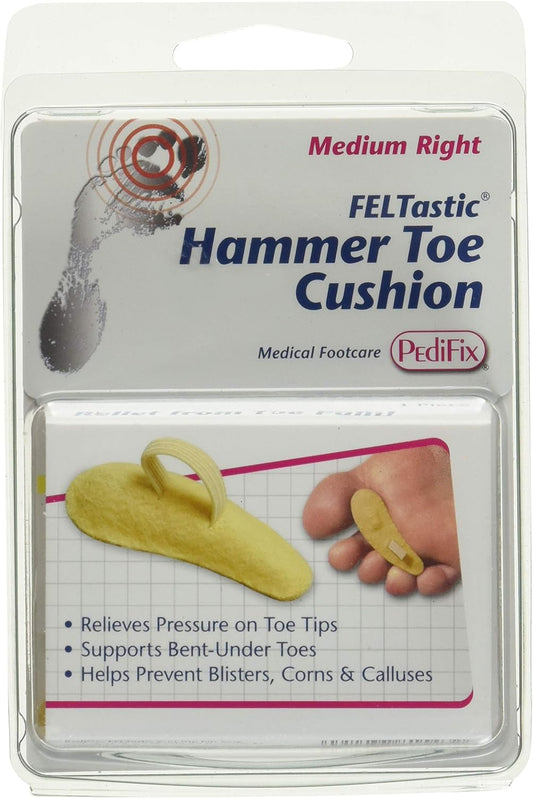 Pedifix Felt Hammer Toe Crest Cushion, Medium, Right