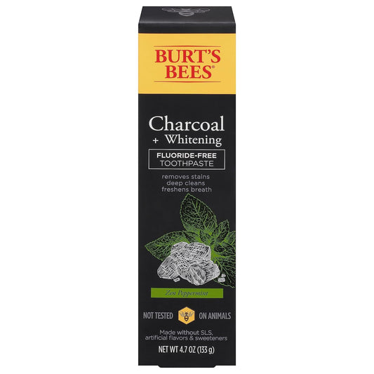 Burt's Bees Charcoal + Whitening Fluoride-Free Toothpaste 4.7 oz