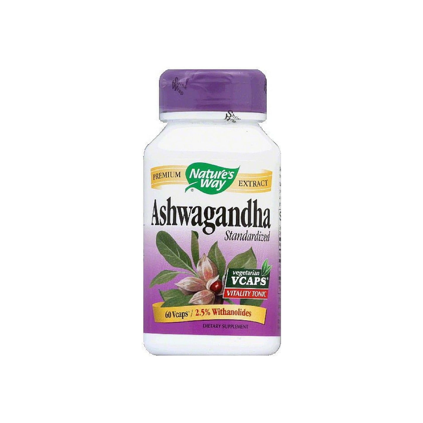 Nature'S Way Ashwagandha Standardized Vegetarian Capsules 60 Ea