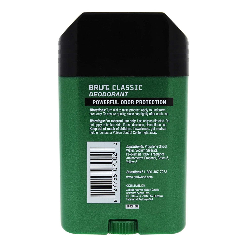Brut Deodorant Stick Classic Fragrance 2.25 Oz