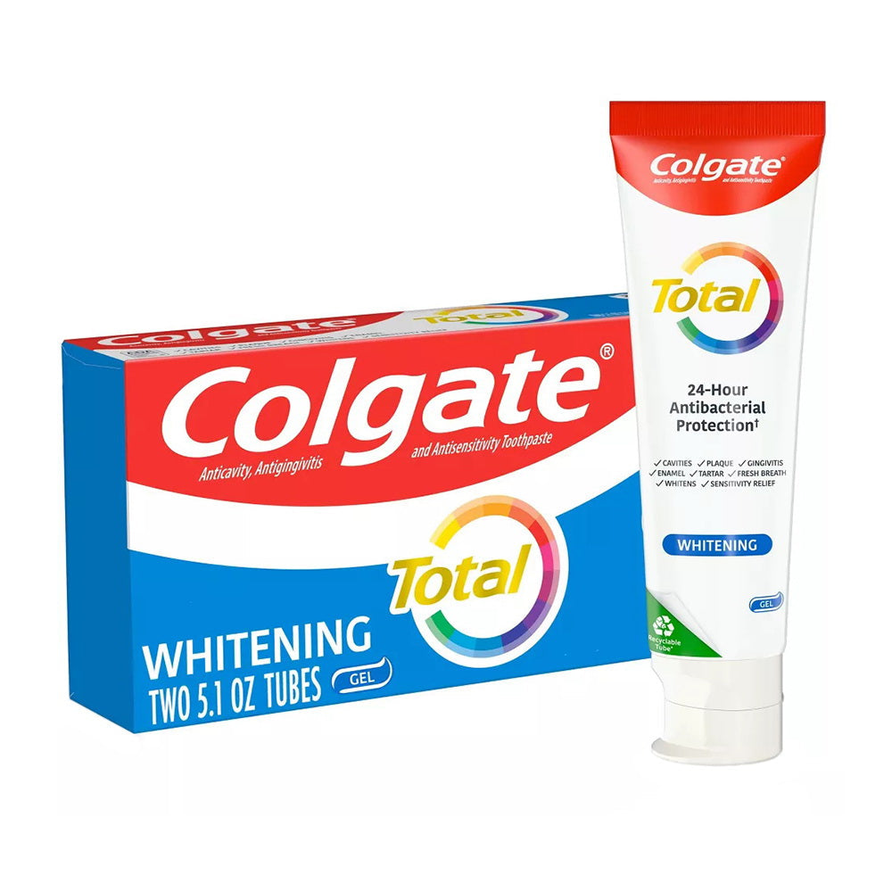 Colgate Total Whitening Gel Toothpaste, Mint Toothpaste, 5.1 Oz Tube