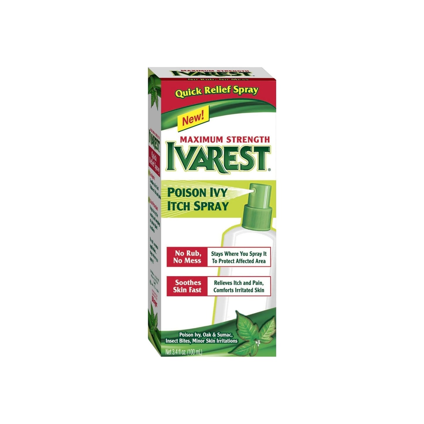 Ivarest Poison Ivy Itch Spray, Maximum Strength 3.40 Oz