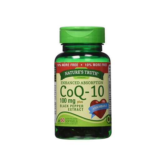 Nature'S Truth Enhanced Absorption Coq-10 100 Mg, Black Pepper Extract 50 Ea