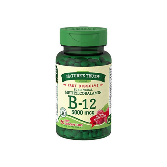 Nature'S Truth Sublingual Methylcobalamin B-12 5000Mcg Tabs, Berry 60 Ea