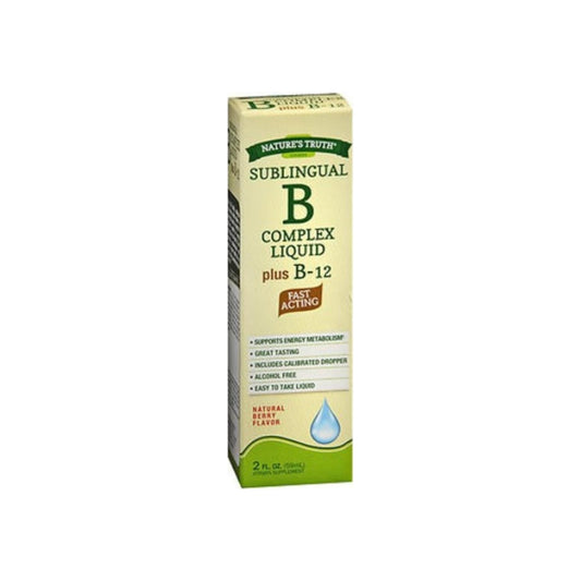 Nature'S Truth Sublingual B Complex Liquid Plus B-12 Natural, Berry Flavor, 2 Oz