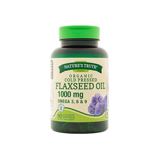 Nature'S Truth Organic Cold Pressed Flaxseed Oil 1000 Mg Omega 3, 6 & 9, 90 Ea