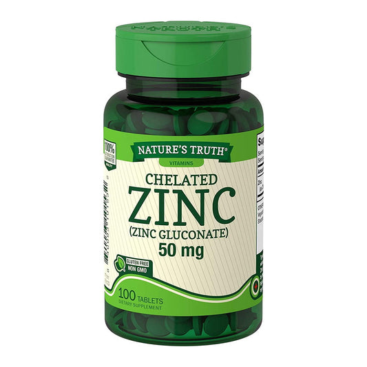 Nature'S Truth Zinc 50 Mg Chelated Supplements, 100 Count