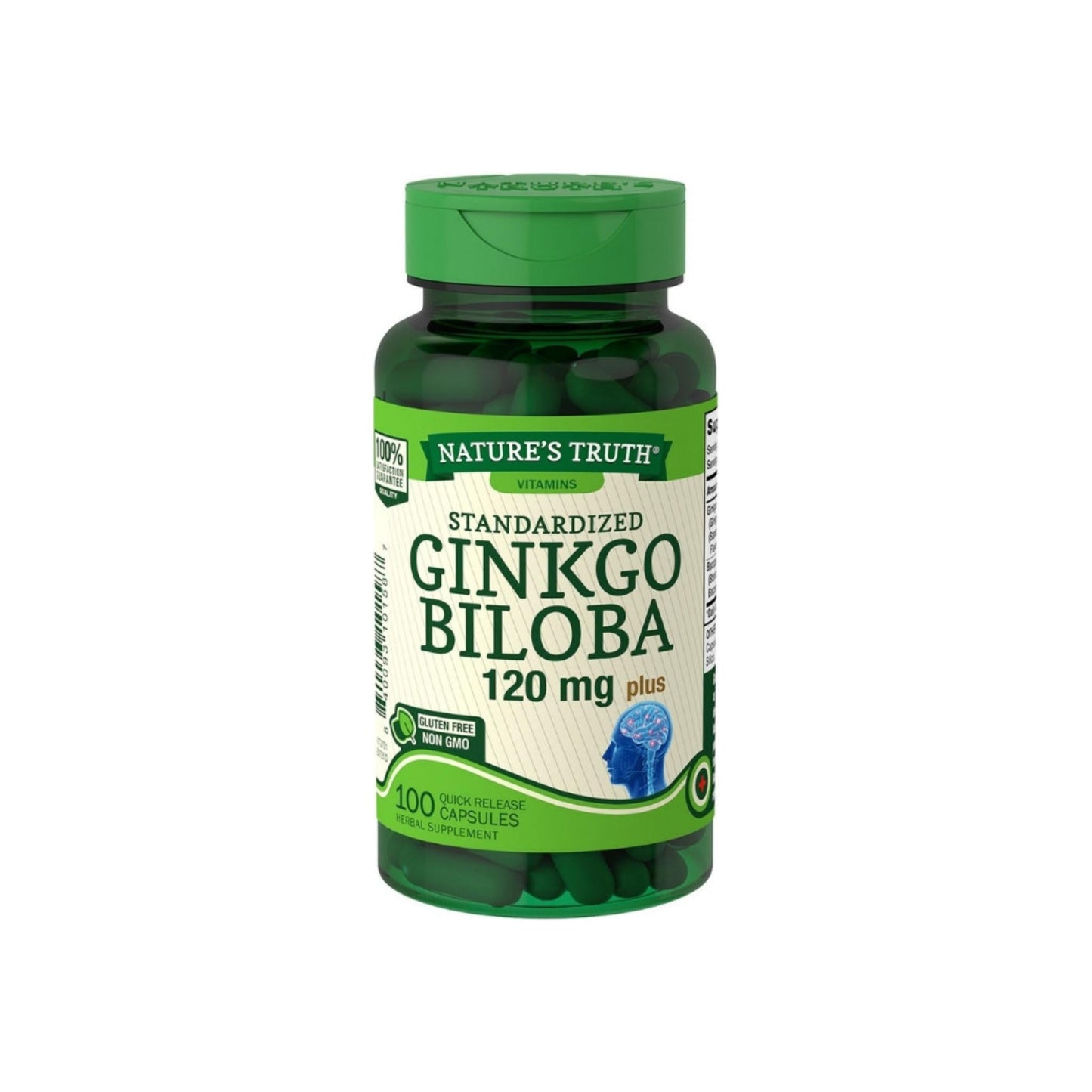 Nature'S Truth Tandardized Extract Ginkgo Biloba Plus Dietary Supplement, 100 Ea