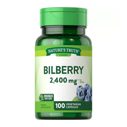 Bilberry Fruit Extract Capsules 2400Mg 100 Count Non-Gmo & Gluten Free By Nature'S Truth