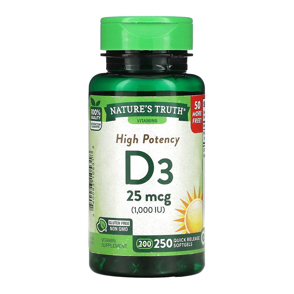 Nature'S Truth Vitamin D3 Softgels - 1000 Iu - 250 Count