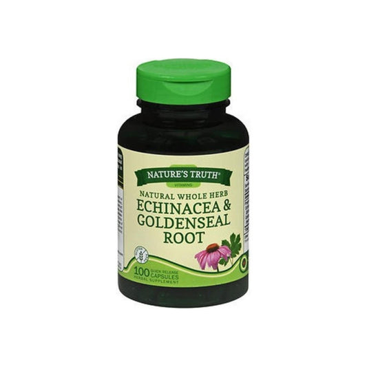 Nature'S Truth Whole Herb Echinacea & Goldenseal Root Capsules, 100 Ea