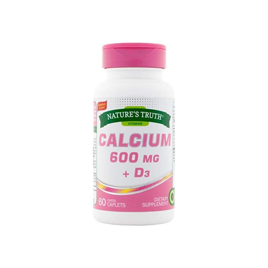 Nature'S Truth Calcium 600 Mg Plus Vitamin D3 Tablets, 60 Ea