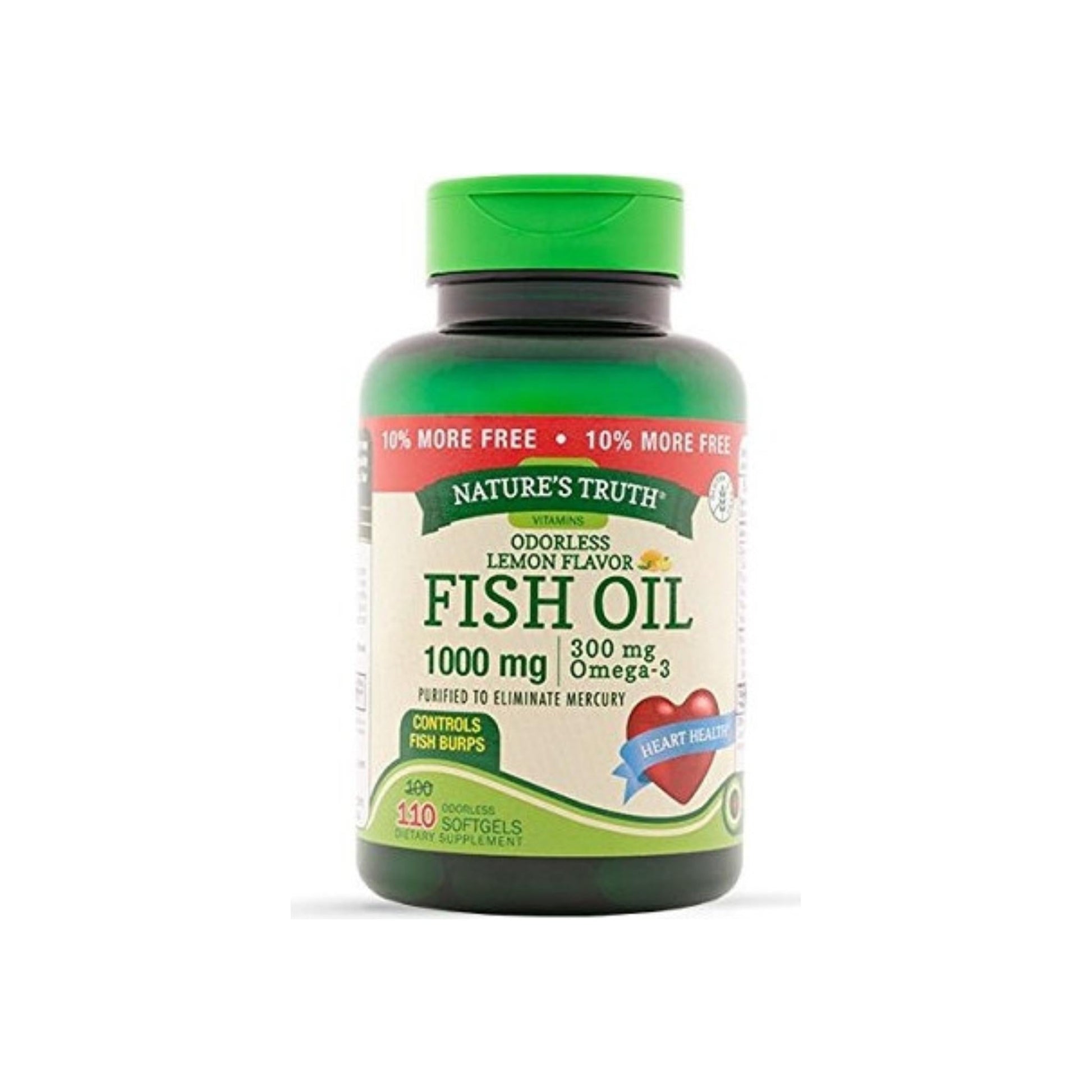 Nature'S Truth Odorless Fish Oil 1,000 Mg, Lemon Flavor, 110 Ea
