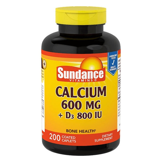 Sundance Vitamins Calcium 600 Mg + D3 800 Iu, 60 Ea