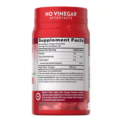 Nature'S Truth Apple Cider Vinegar Gummies, 600 Mg - 75 Count