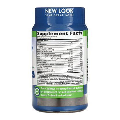 Natures Truth, Men'S Multivitamin + B-12, D3, Zinc, Natural Blueberry, 70 Vegetarian Gummies