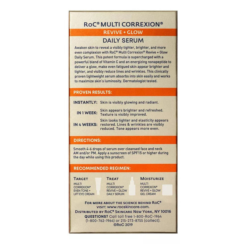 Roc 10% Vitamin C Face Serum - Anti-Aging, Skin Tone & Dark Spot Treatment 1.5 Oz