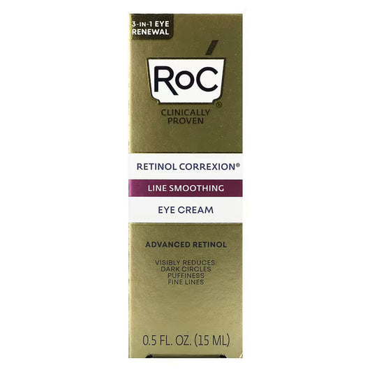 Roc Retinol Correxion Under Eye Cream For Dark Circles & Puffiness, Daily Wrinkle Cream, 1Oz