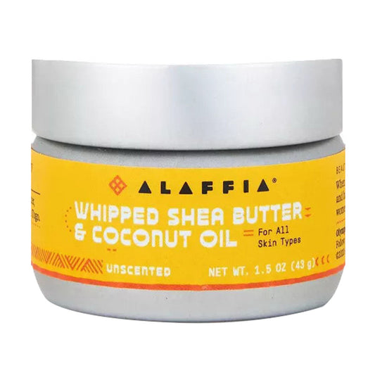 Alaffia Whipped Shea Butter & Coconut Oil, Unscented Travel - 1.5 Oz