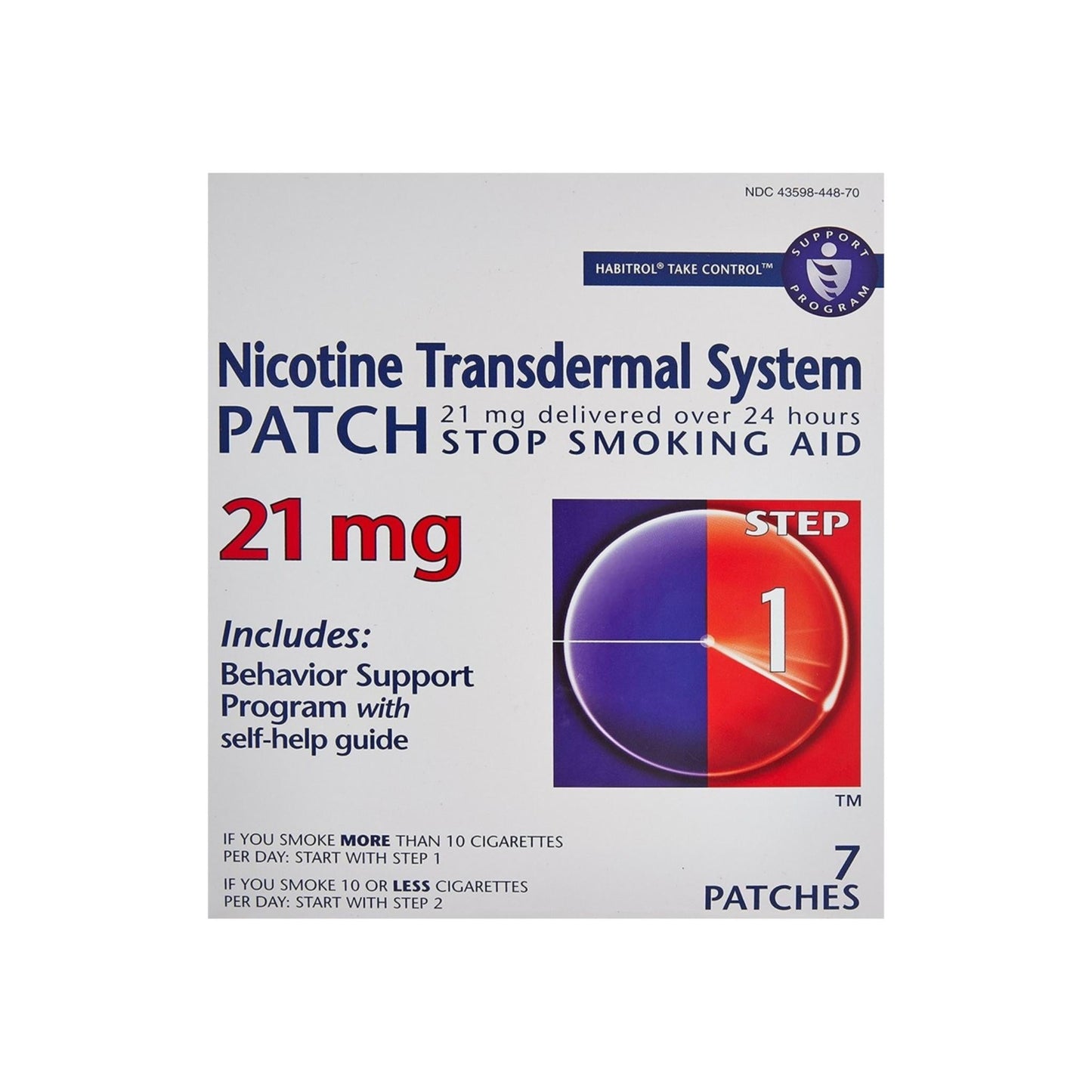 Habitrol Nicotine Transdermal System Stop Smoking Aid Patches, Step 1 7 Ea