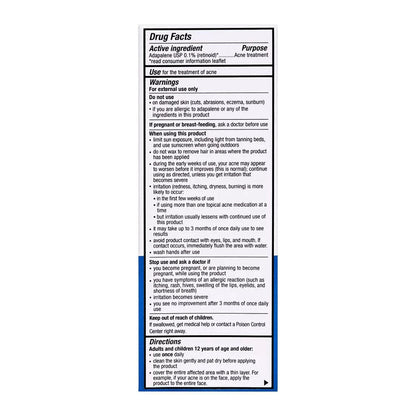 Acne Free Adapalene Gel 0.1%, Once-Daily Topical Retinoid Acne Treatment, 30 Day Supply, 0.5 Ounce