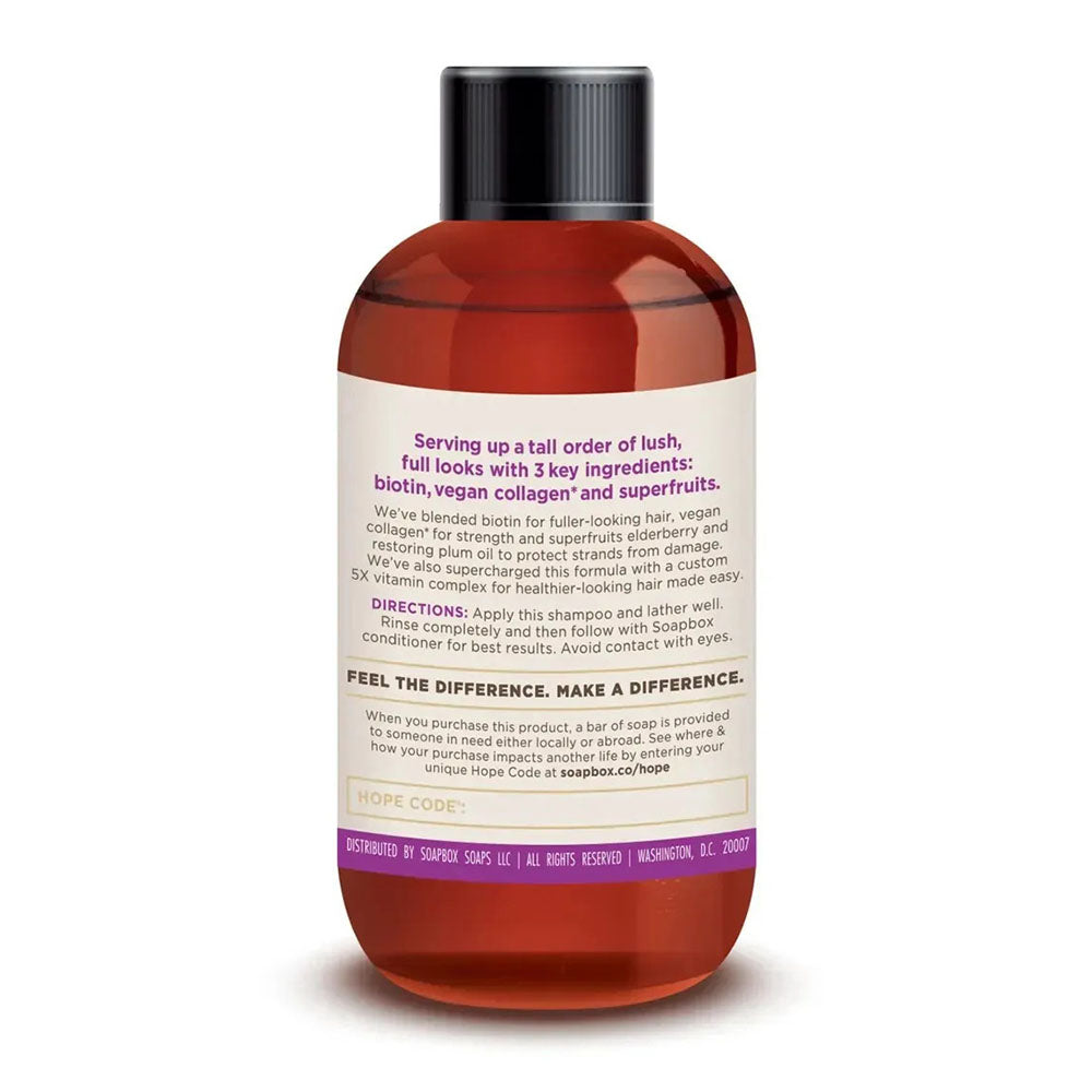 Soapbox Biotin & Superfruit Blend Strengthening Shampoo, 3.3 Fl Oz