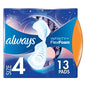 Always Infinity Feminine Pads For Women, Size 4 Overnight, With Wings, Unscented, 13 Ct